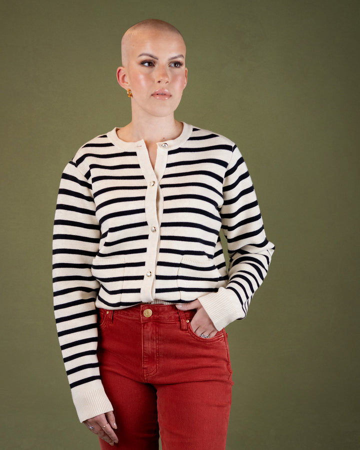 Melinda Striped Cardigan