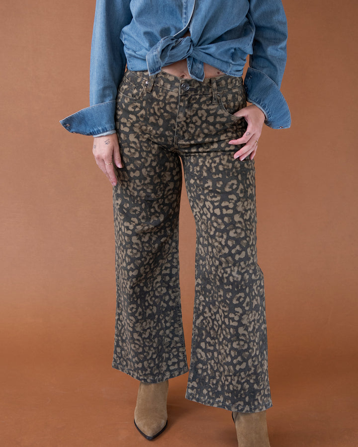 Meg Wide Leg - Leopard