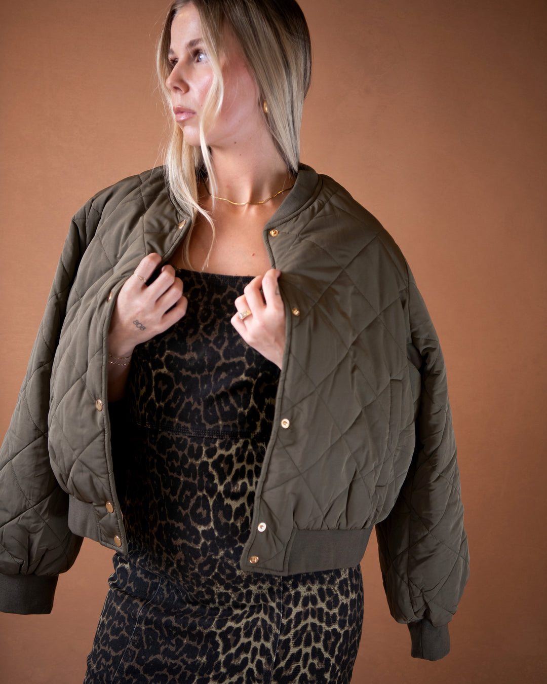 Quilted Bomber Jacket