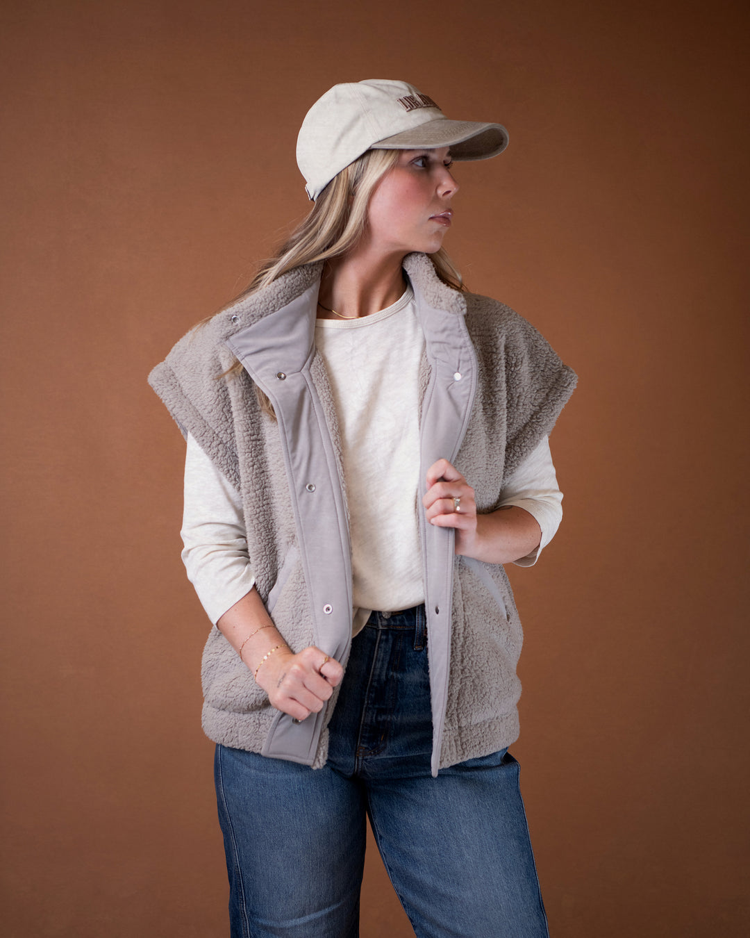 Oversized Sherpa Vest