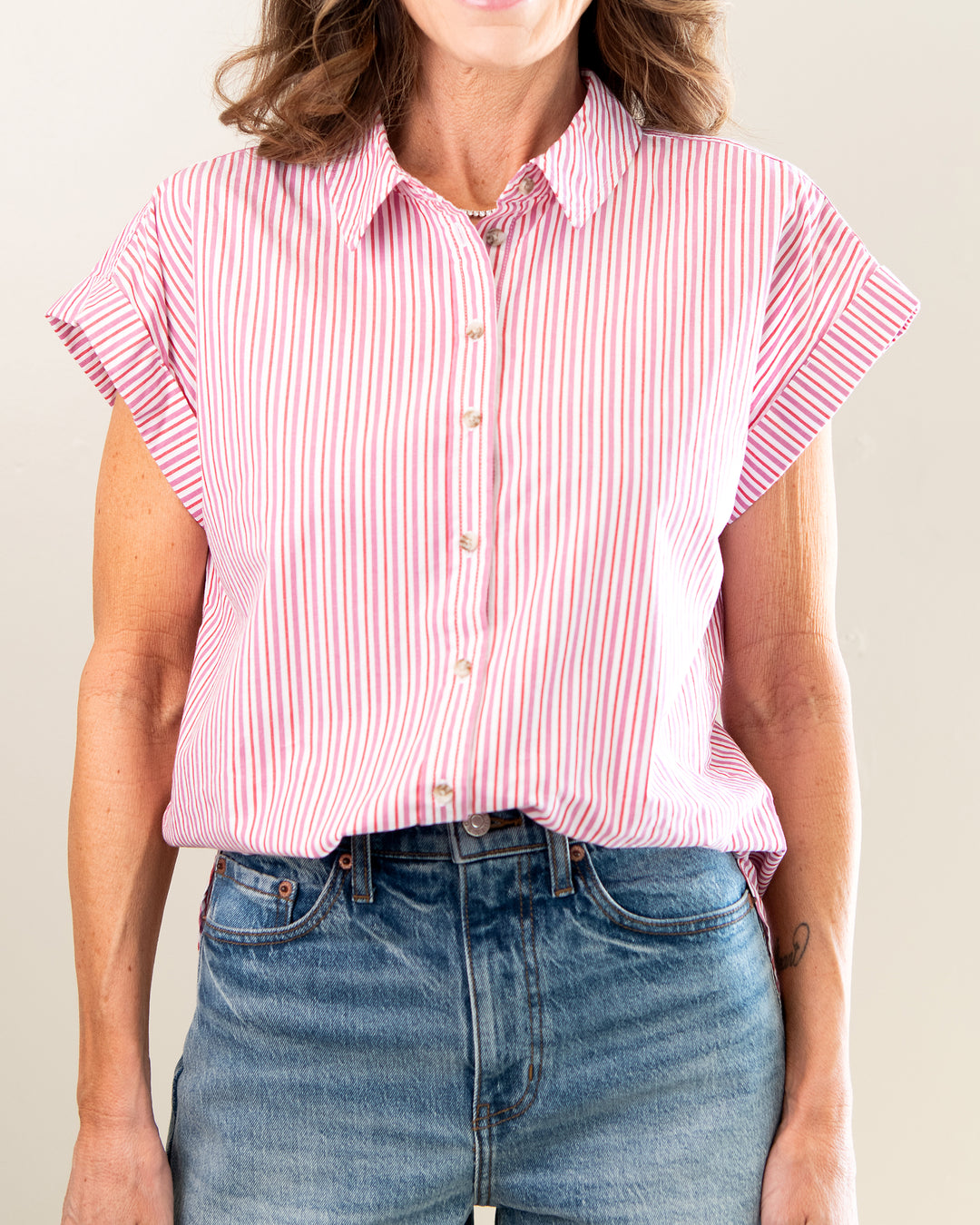 Ilene Striped Button Up