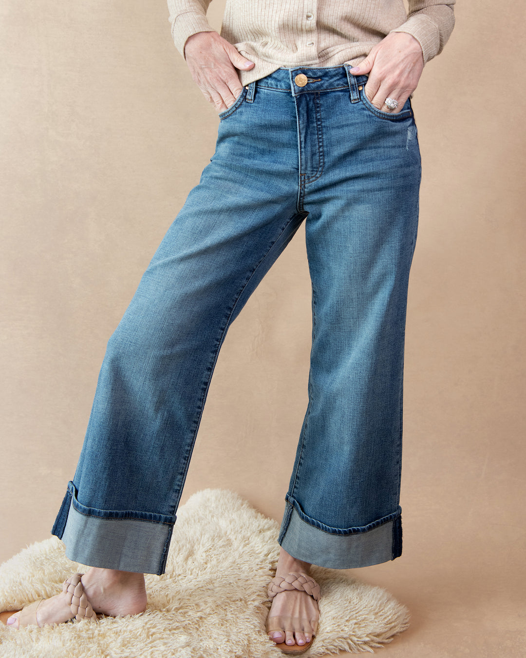 Meg Wide Leg Roll Up