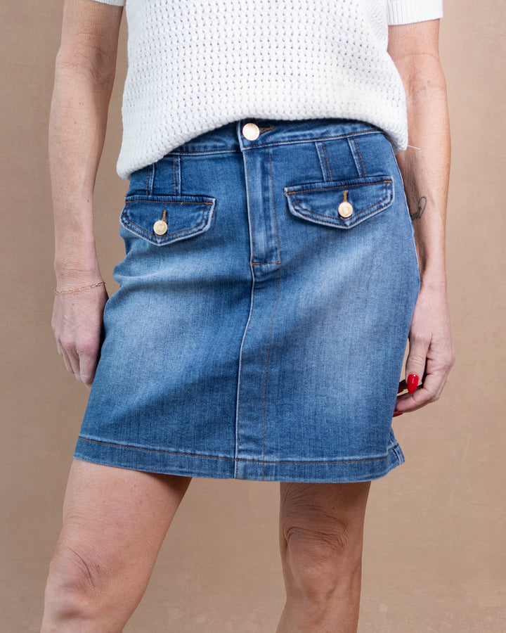 Rosetta Denim Skirt