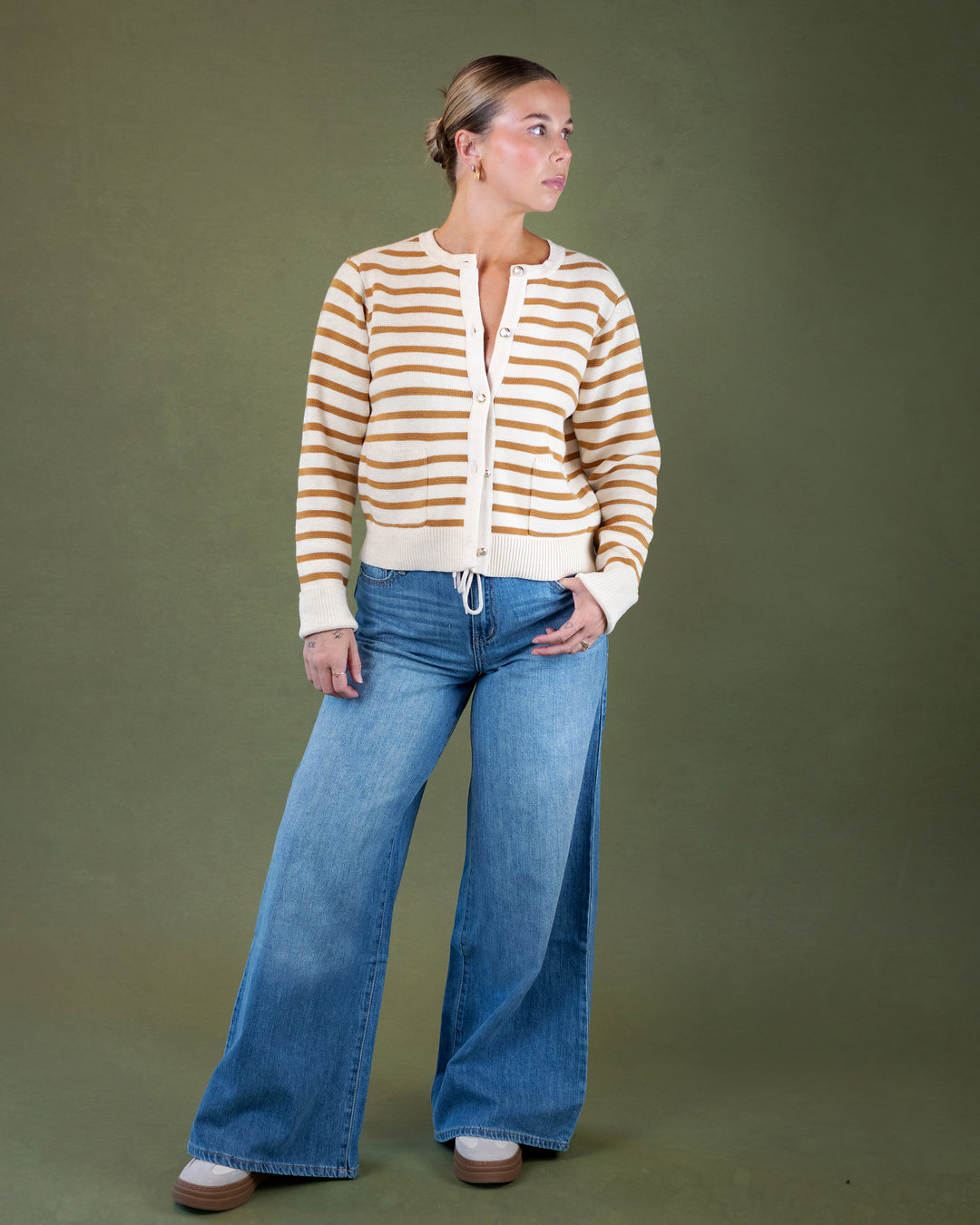 Melinda Striped Cardigan