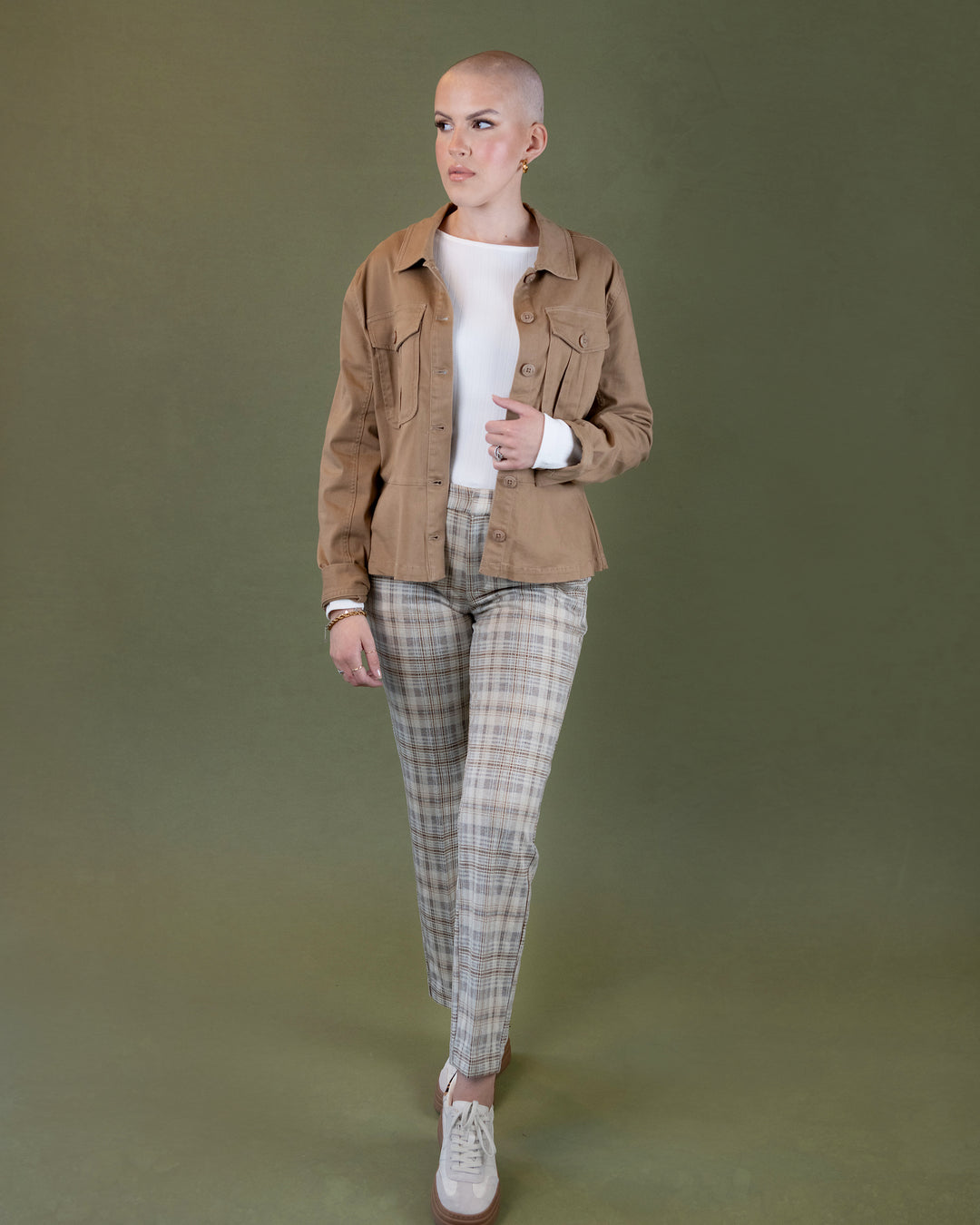 Peplum Trucker Jacket