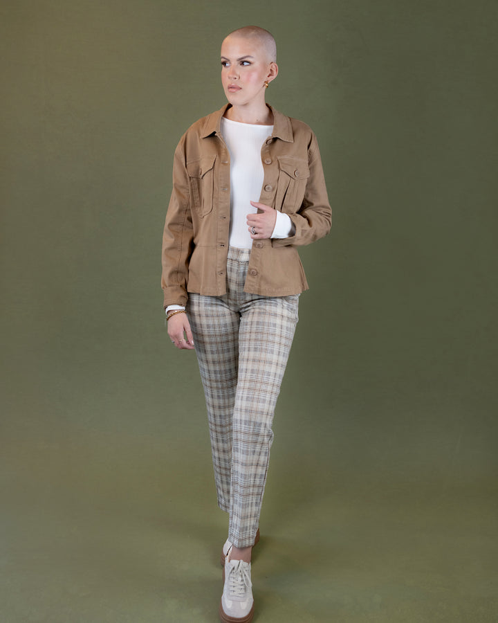 Peplum Trucker Jacket