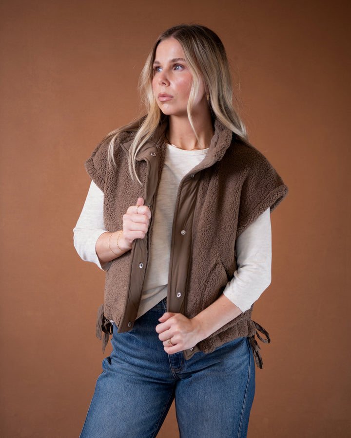 Quilted Sherpa Vest