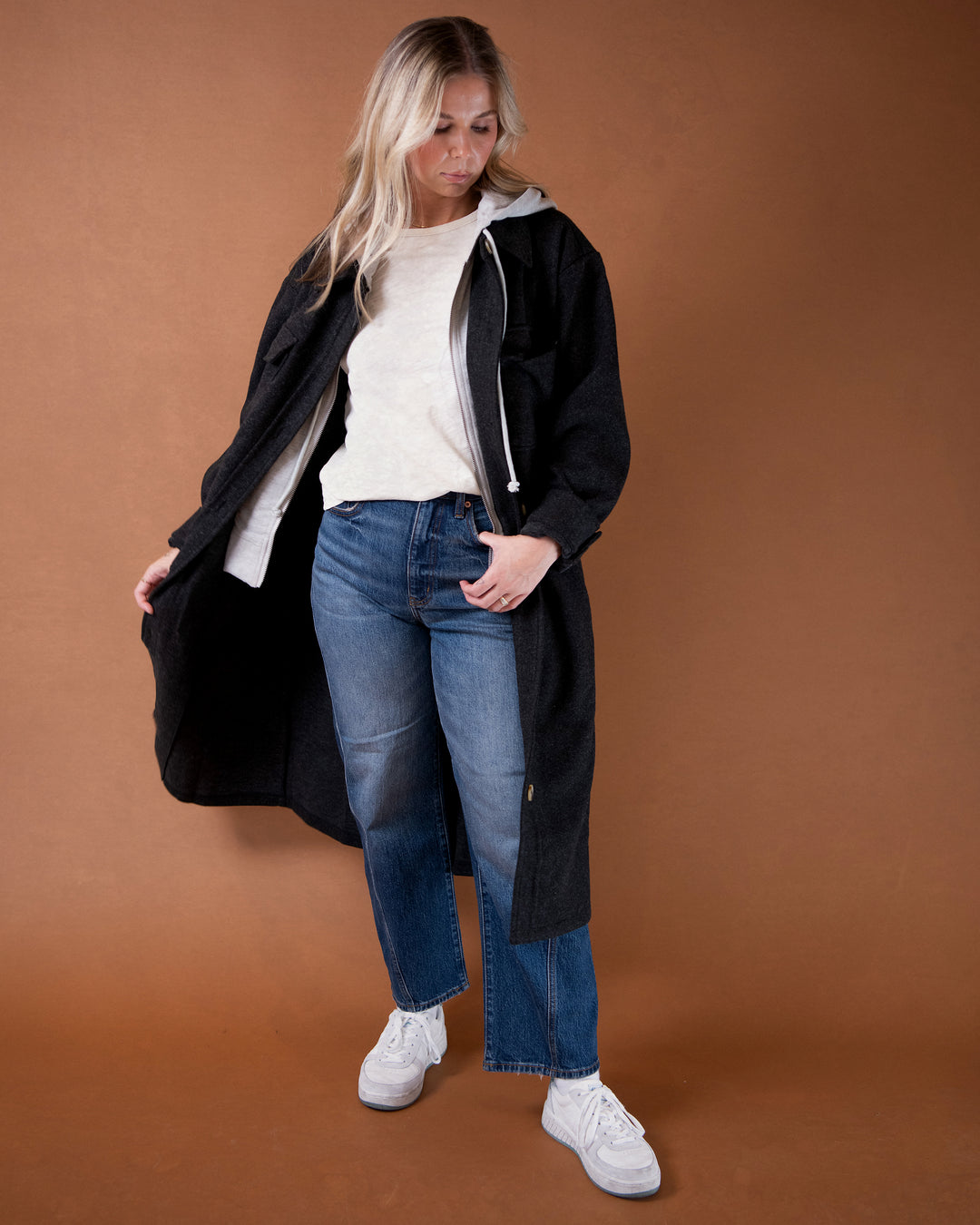 Twofer Hoodie Coat