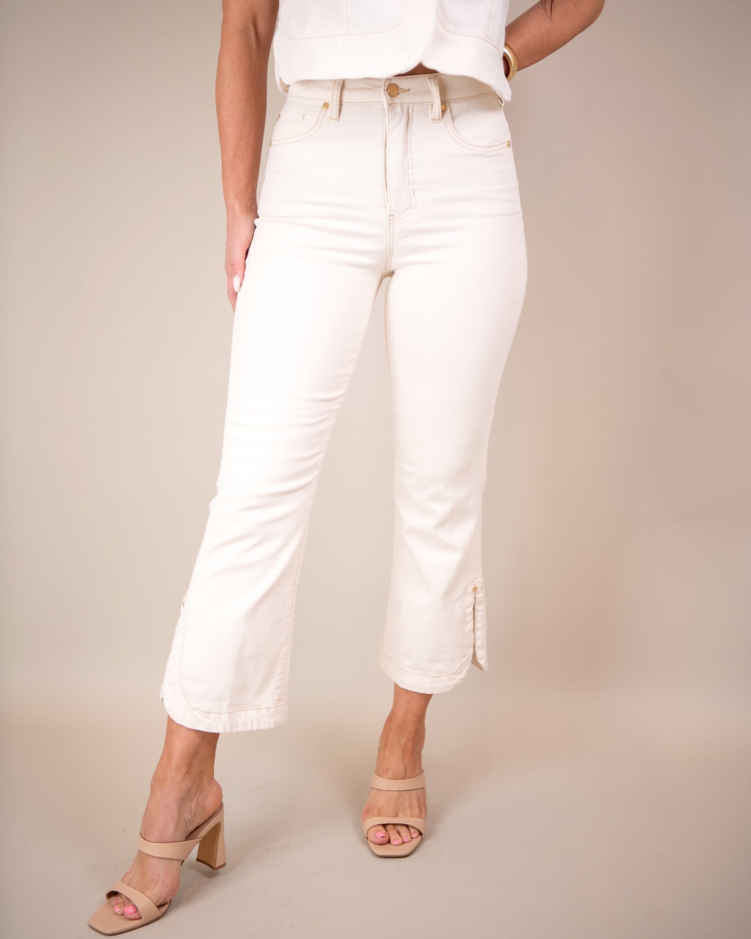 Hannah Crop Flare - Tulip Hem