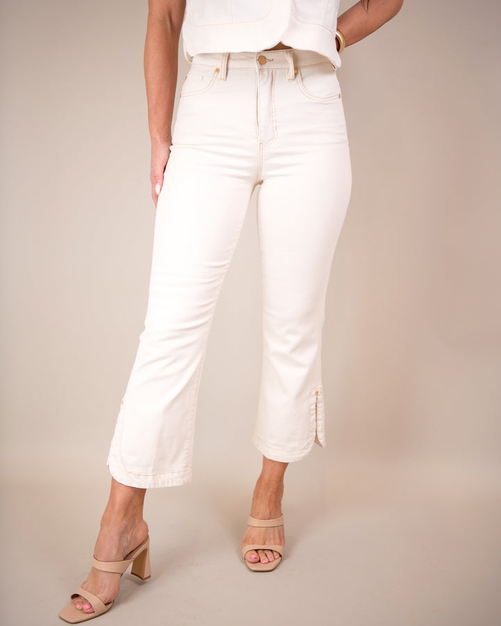 Hannah Crop Flare - Tulip Hem