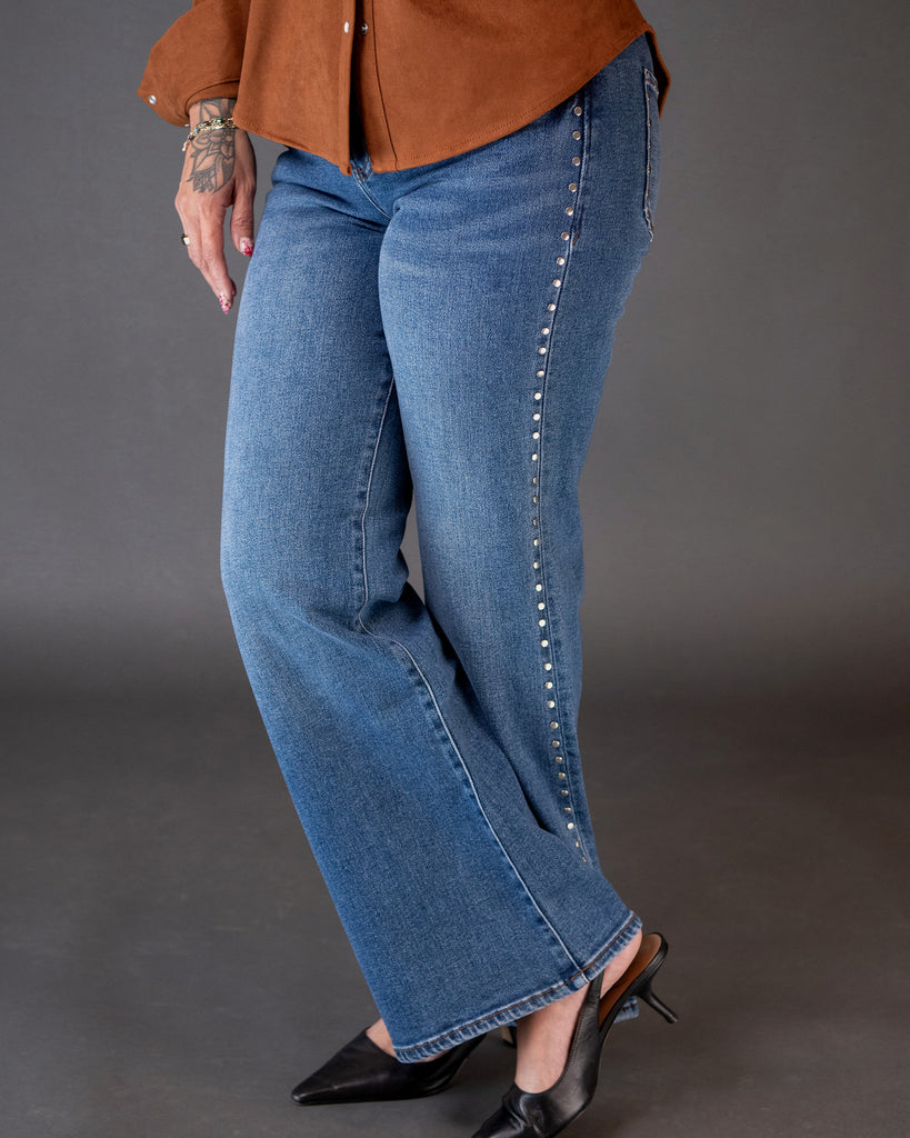 【Yoyocha25 】STUDS DETAIL DENIM PANTS Yoyocha25 】STUDS DETAIL DENIM PANTS Yoyocha25 様専用】STUDS