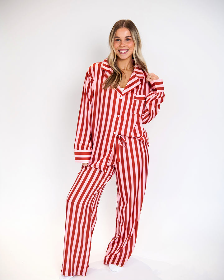 Blush Striped Pajama Set