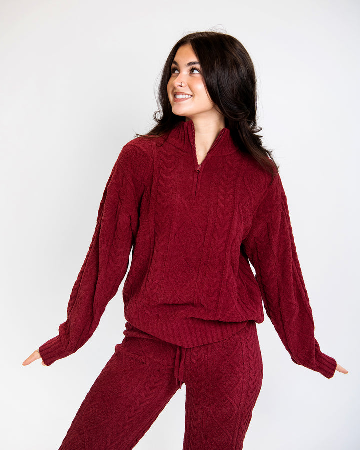 Cozy Cable Knit Set