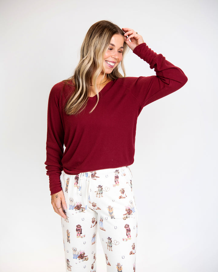 Textured Essentials PJ Top
