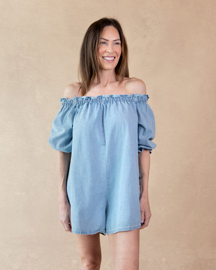 Whitney Denim Romper