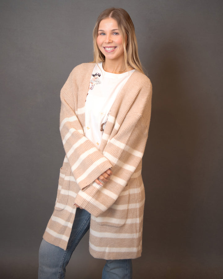 Knitted Striped Cardigan