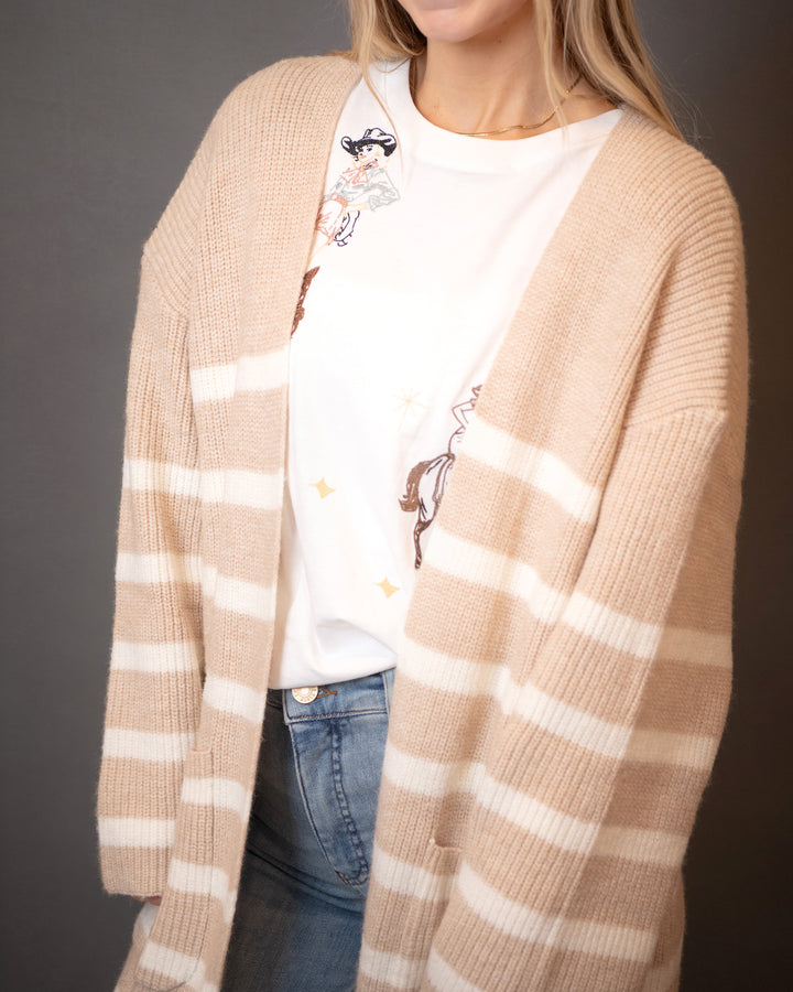 Knitted Striped Cardigan